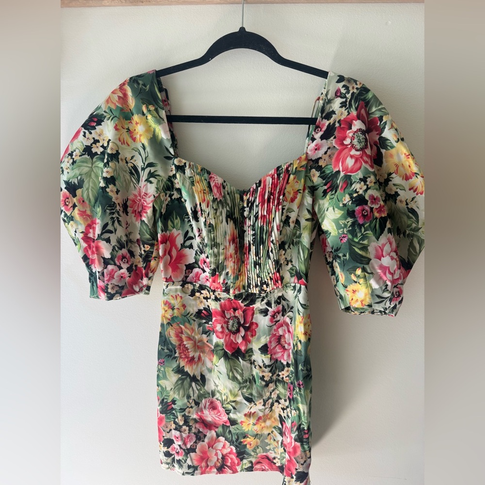 LPA Green and Floral Dress